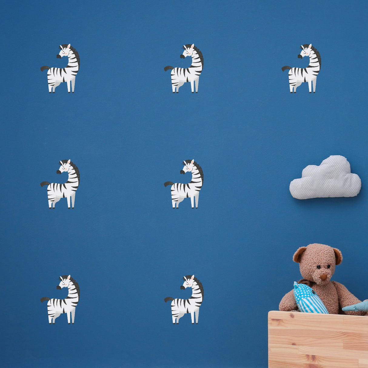 Zebra animal wall decals Set