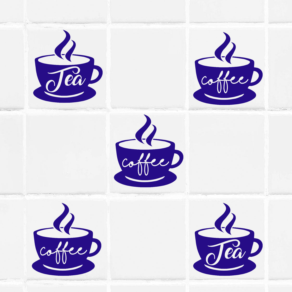 Coffee Cup Tile wall Sticker for Kitchen