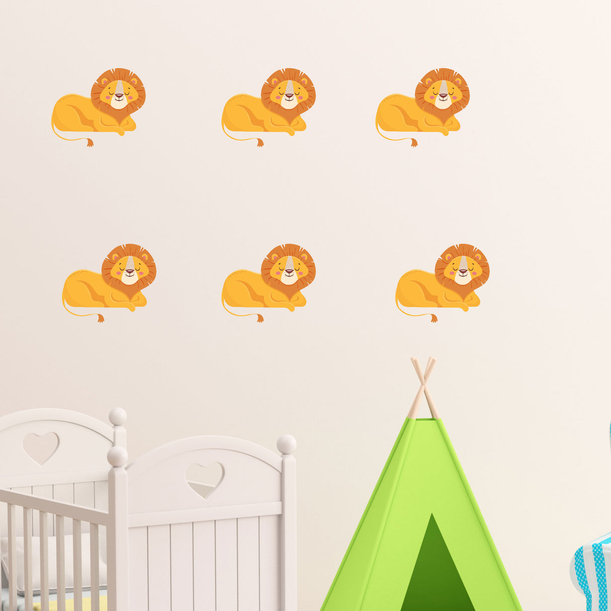 Lion Vinyl Stickers Set Kids nursery wall decor