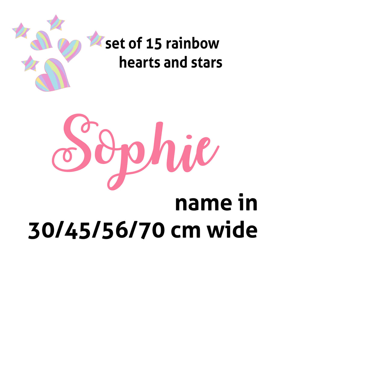 baby girl name wall stickers