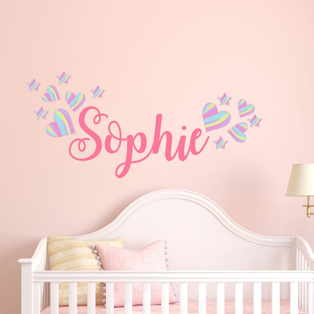 baby girl name wall stickers