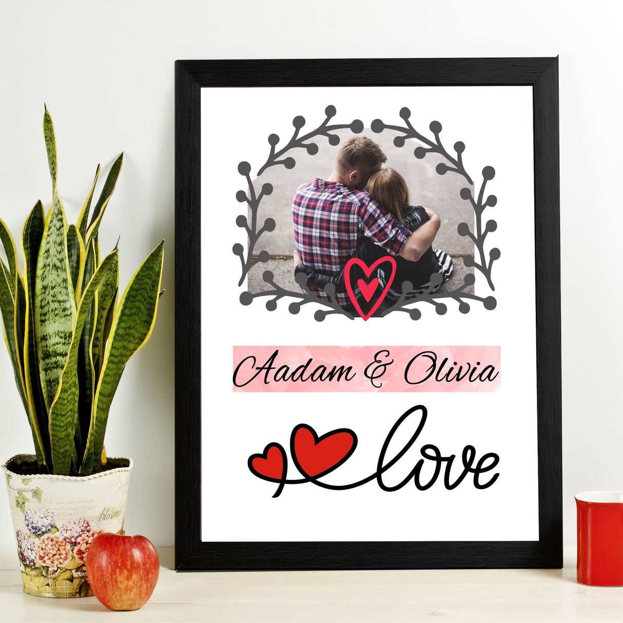 Couple Picture Frame with Personalized Name