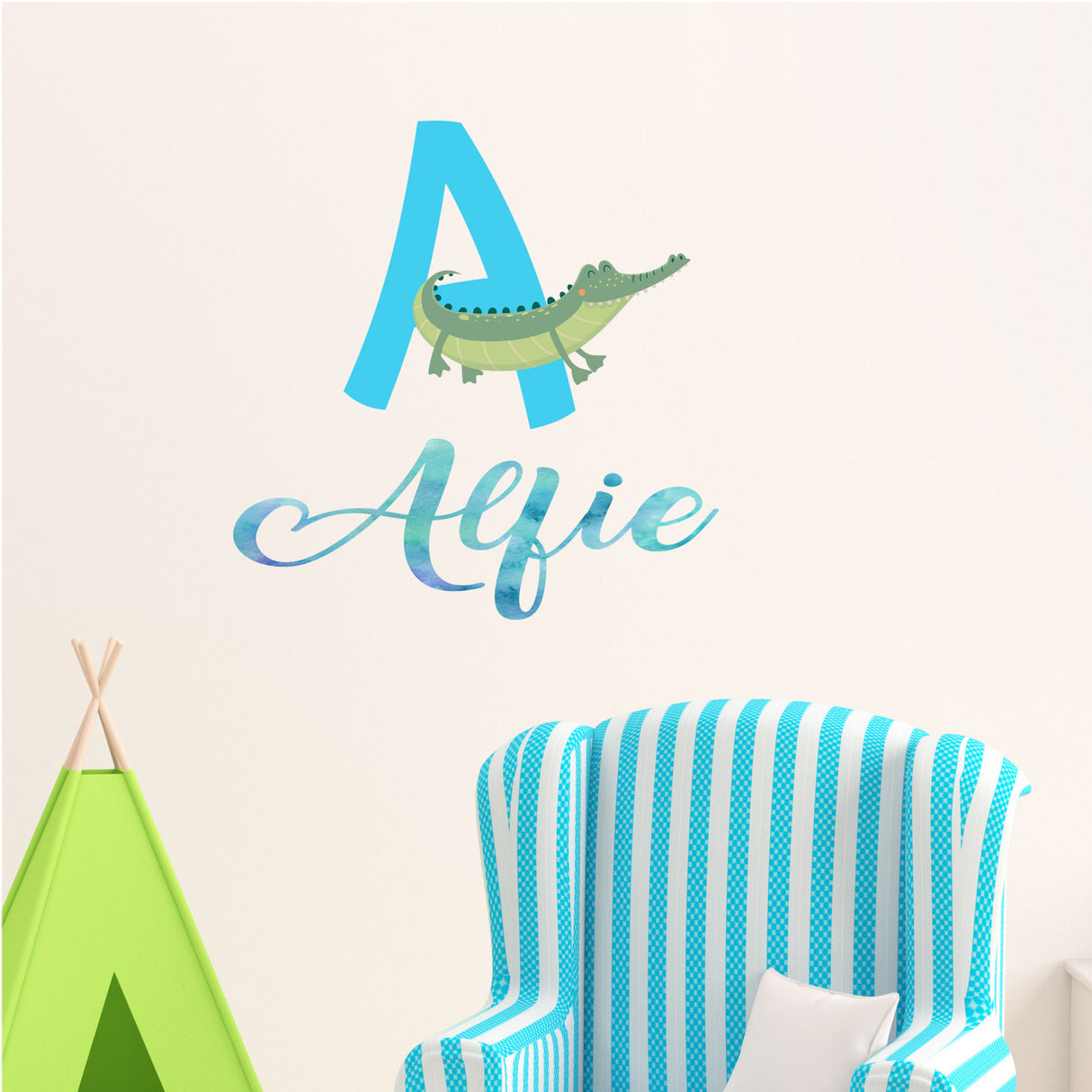Alligator Custom Name Wall Sticker