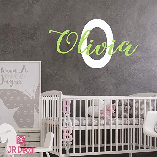 Custom name wall sticker Monogram for Baby Girls