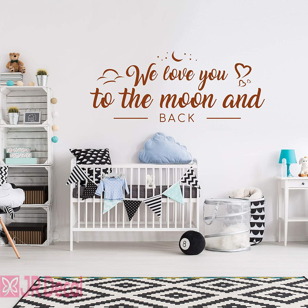 We love you to the moon and back wall stickers
