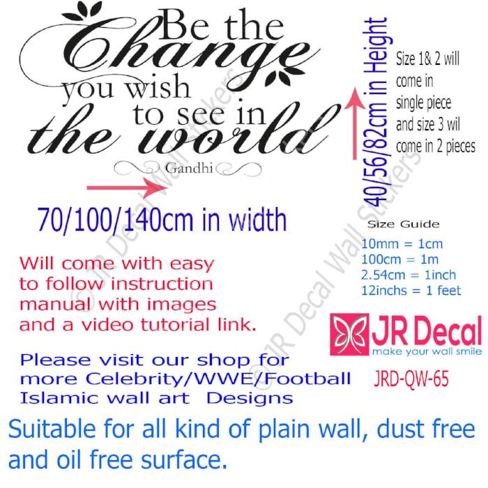 Gandhi Motivational quotes wall stickers