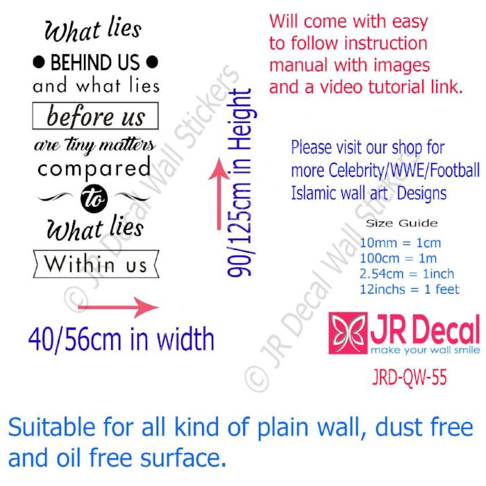Lies behind us inspirational quotes wall stickers for schools