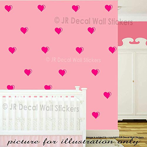 10 cm Heart Shapes Wall Vinyl Sticker