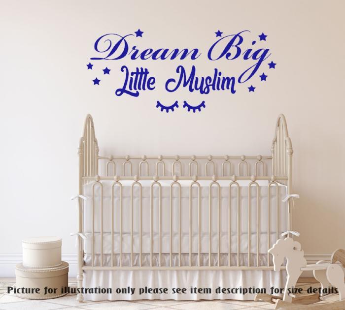 "Little Muslim" Islamic wall sticker for Kids bedroom