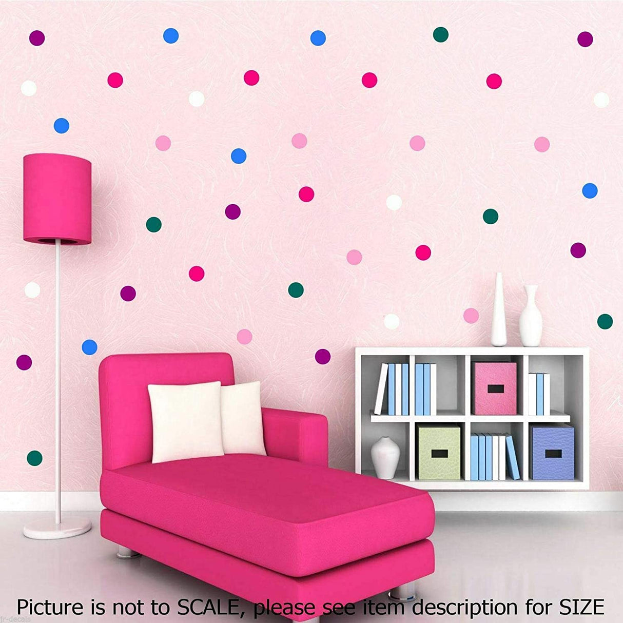 Polka Dot Wall Stickers 3cm, Removable Vinyl Wall Decals