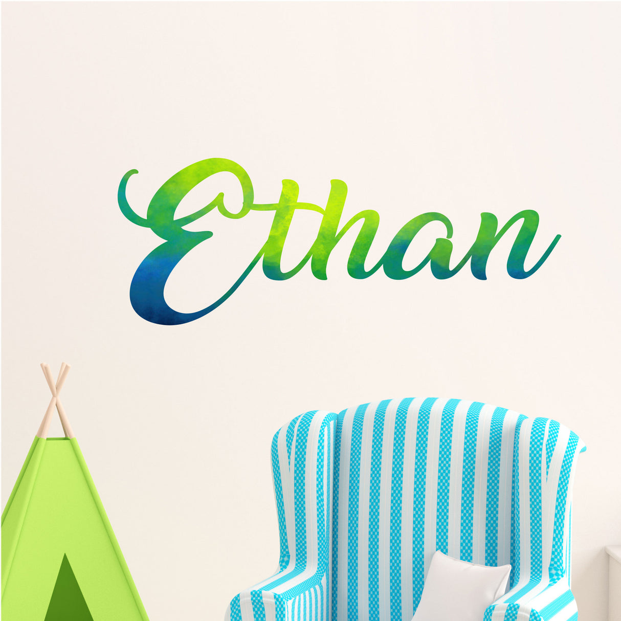 Personalised Baby Name Wall Sticker - Handmade & Eco-Friendly Vinyl Decal