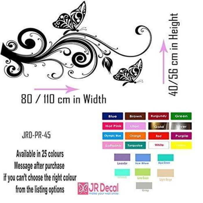 Tree art on wall with Butterfly wall sticker