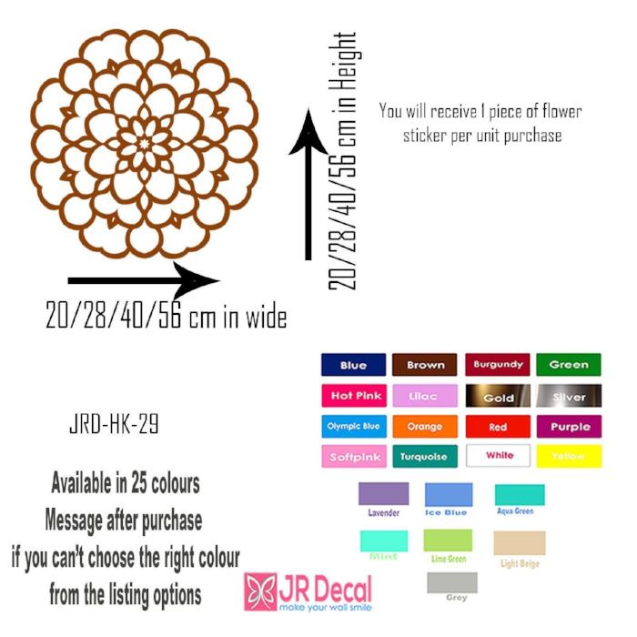 Big Flower pattern Home Decor Wall Stickers