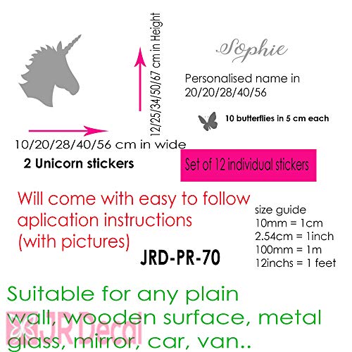 Unicorn Personalised name sticker for Door