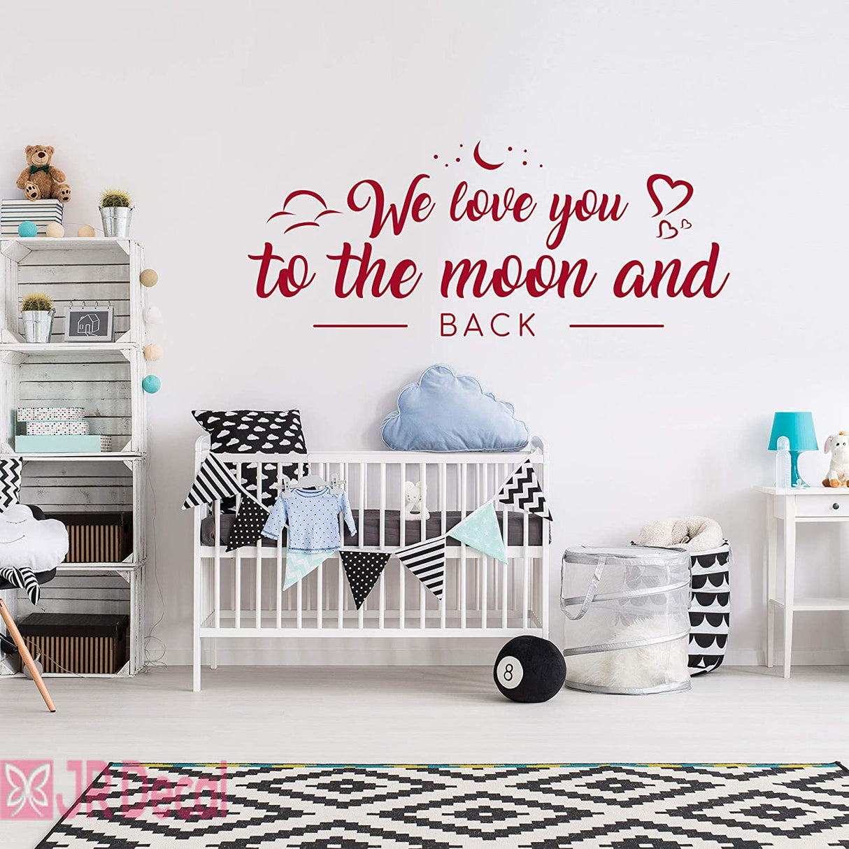 We love you to the moon and back wall stickers