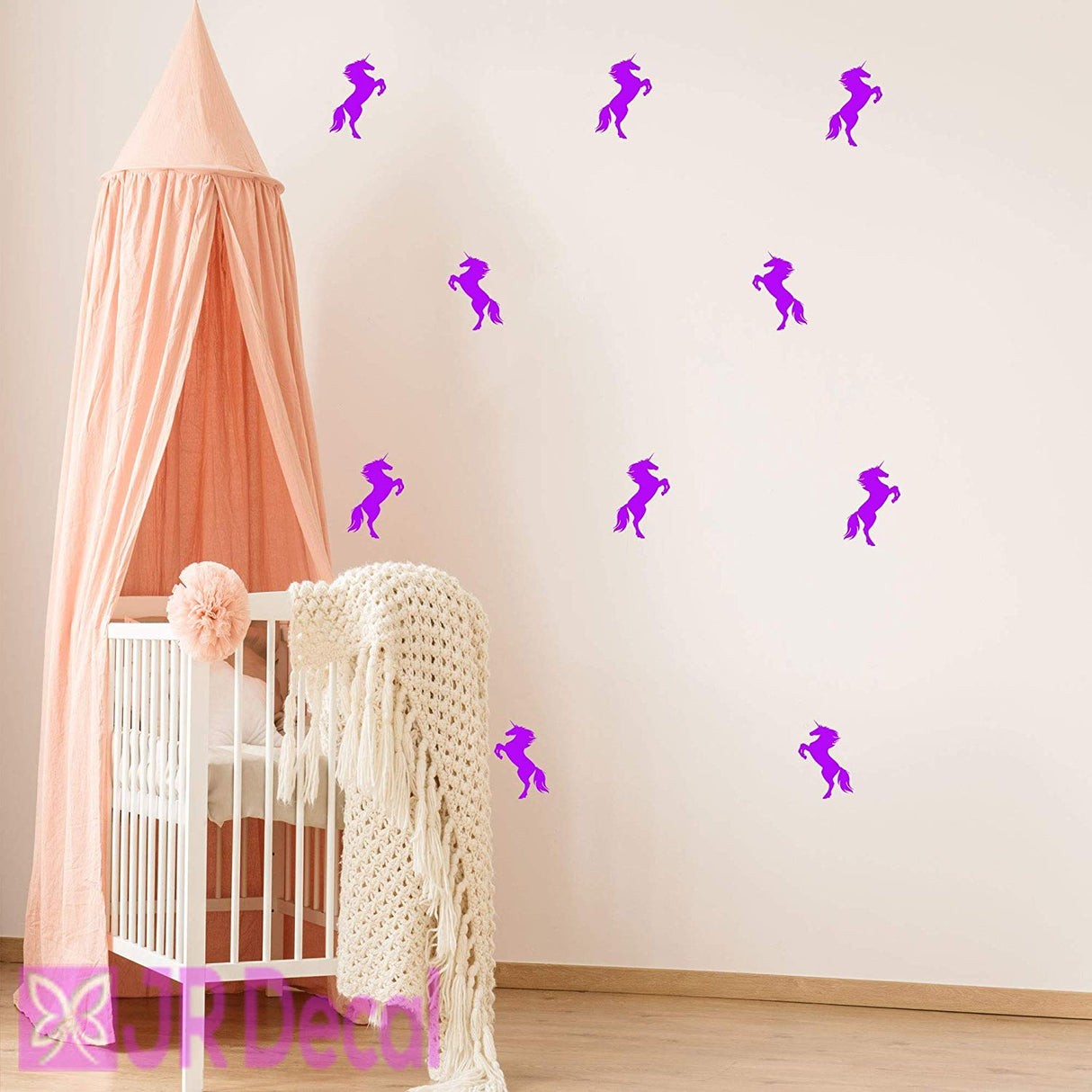 Unicorn set girls bedroom nursery Wall Decals