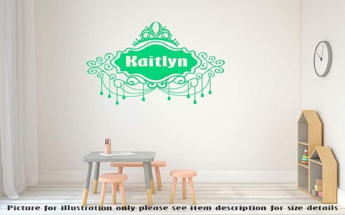 Personalised Name Monogram Nursery Wall Stickers