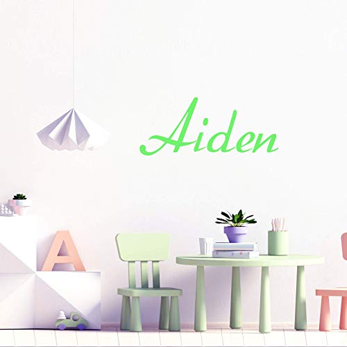 Boys Personalised Name wall Stickers green