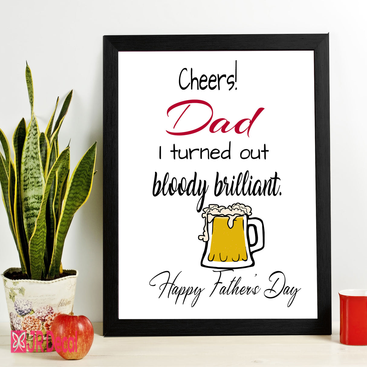 "Cheers Dad" Printed Fathers Day Picture Frame
