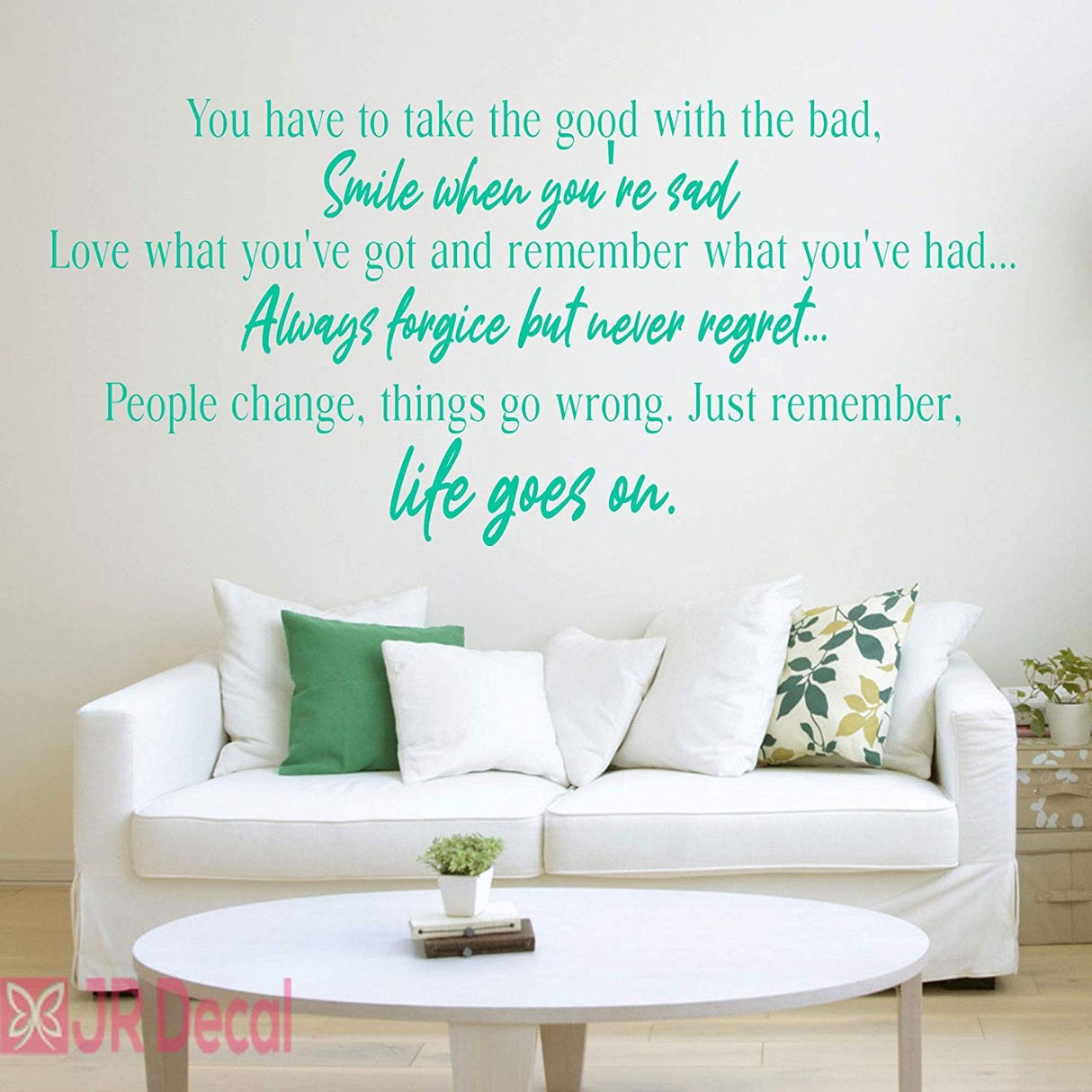 Life goes on- inspiring quotes vinyl wall stickers