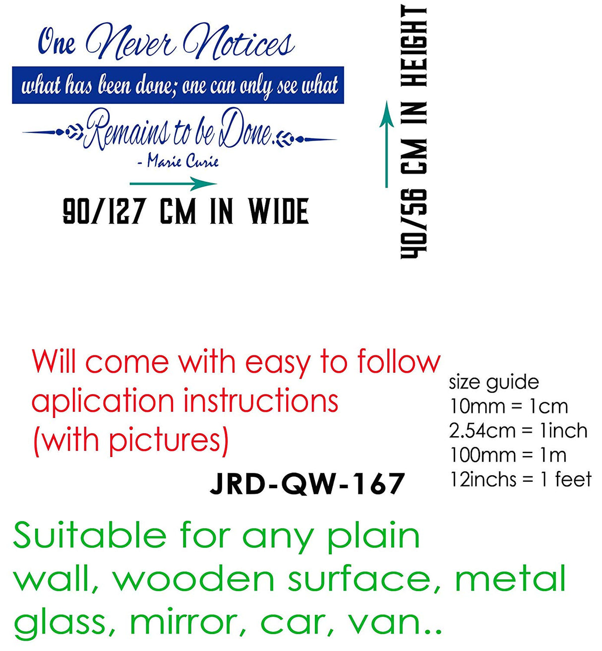 inspirational vinyl quote wall stickers