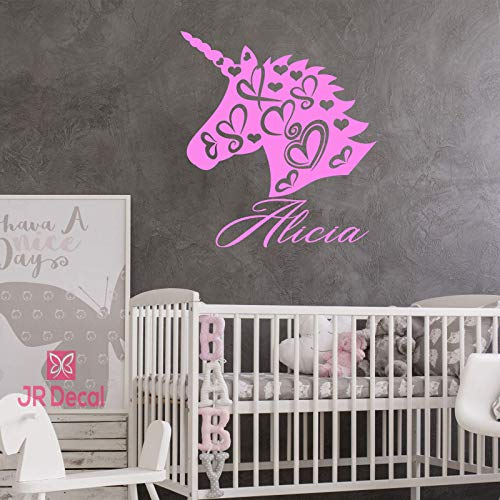 Unicorn wall sticker with Personalised name sticker
