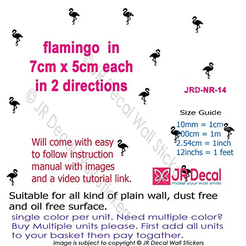 100 pieces (7cm) Flamingo Nursery Wall Stickers, Removable Vinyl Wall Decals, room, bath decors