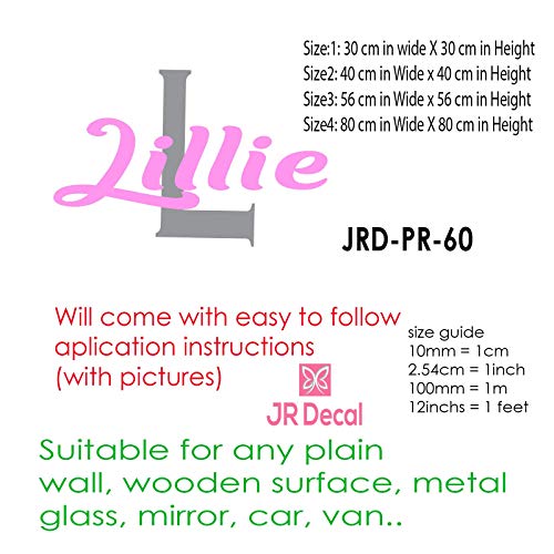 Girls name Monogram Personalised name sticker