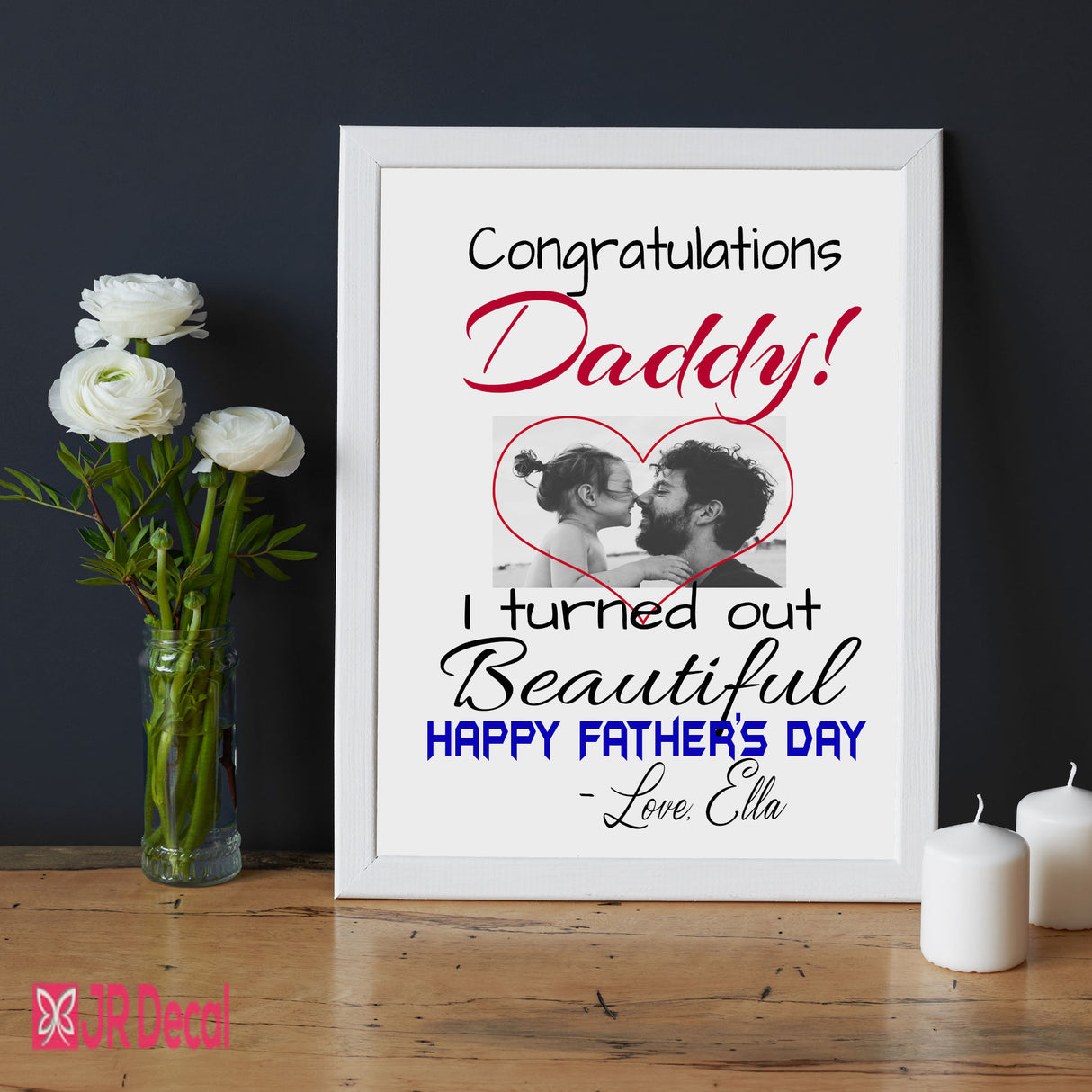 "Congratulations Daddy" Dad Personalized Picture Frame