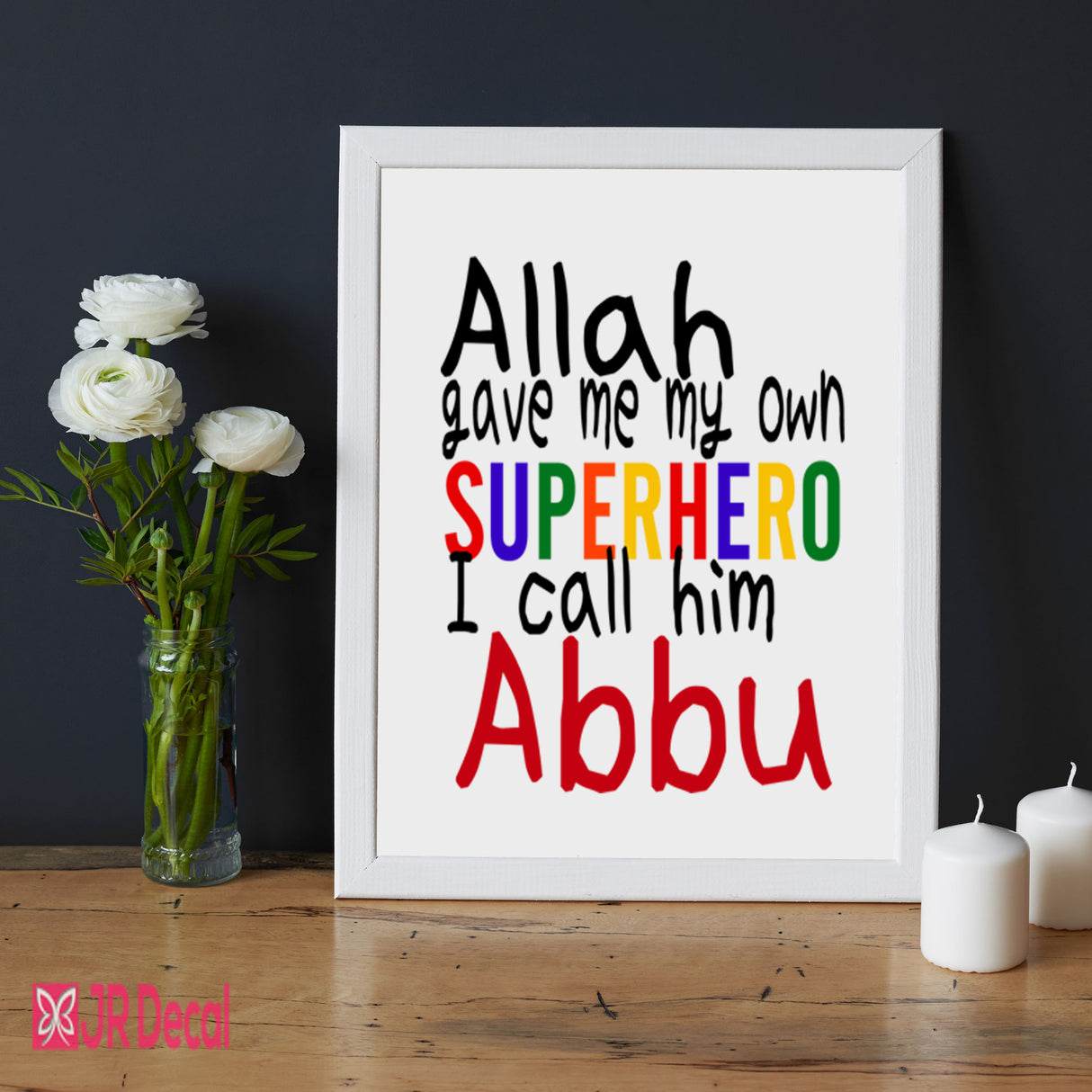 "I call him Abbu" Islamic Fathers Day Picture Frame