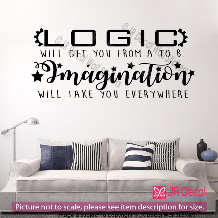 Imagination will take you everywhere - Motivational stickers for walls