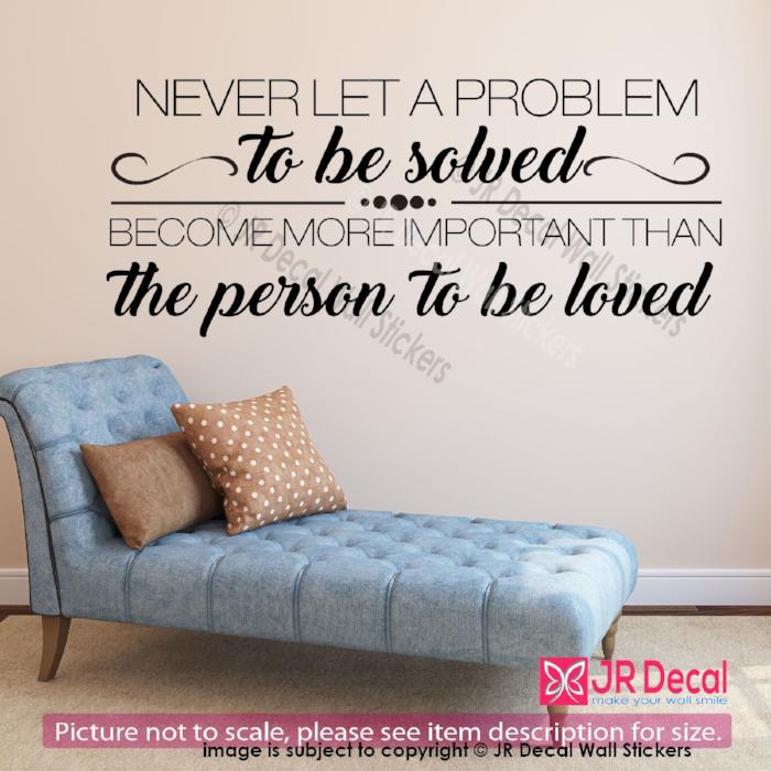 "Never let A problem"- Inspirational quotes wall stickers, Removable vinyl wall sticker, Wall quotes