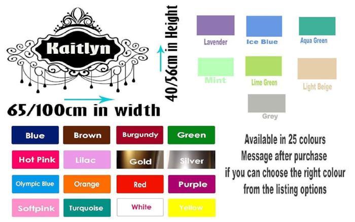 Personalised Name Monogram Nursery Wall Stickers