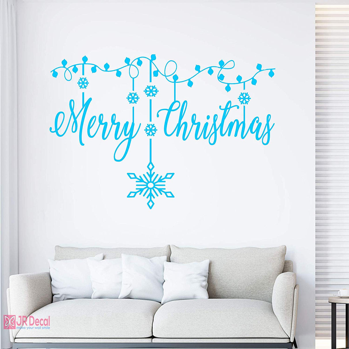 Merry Christmas Snowflake wall stickers Xmas decor
