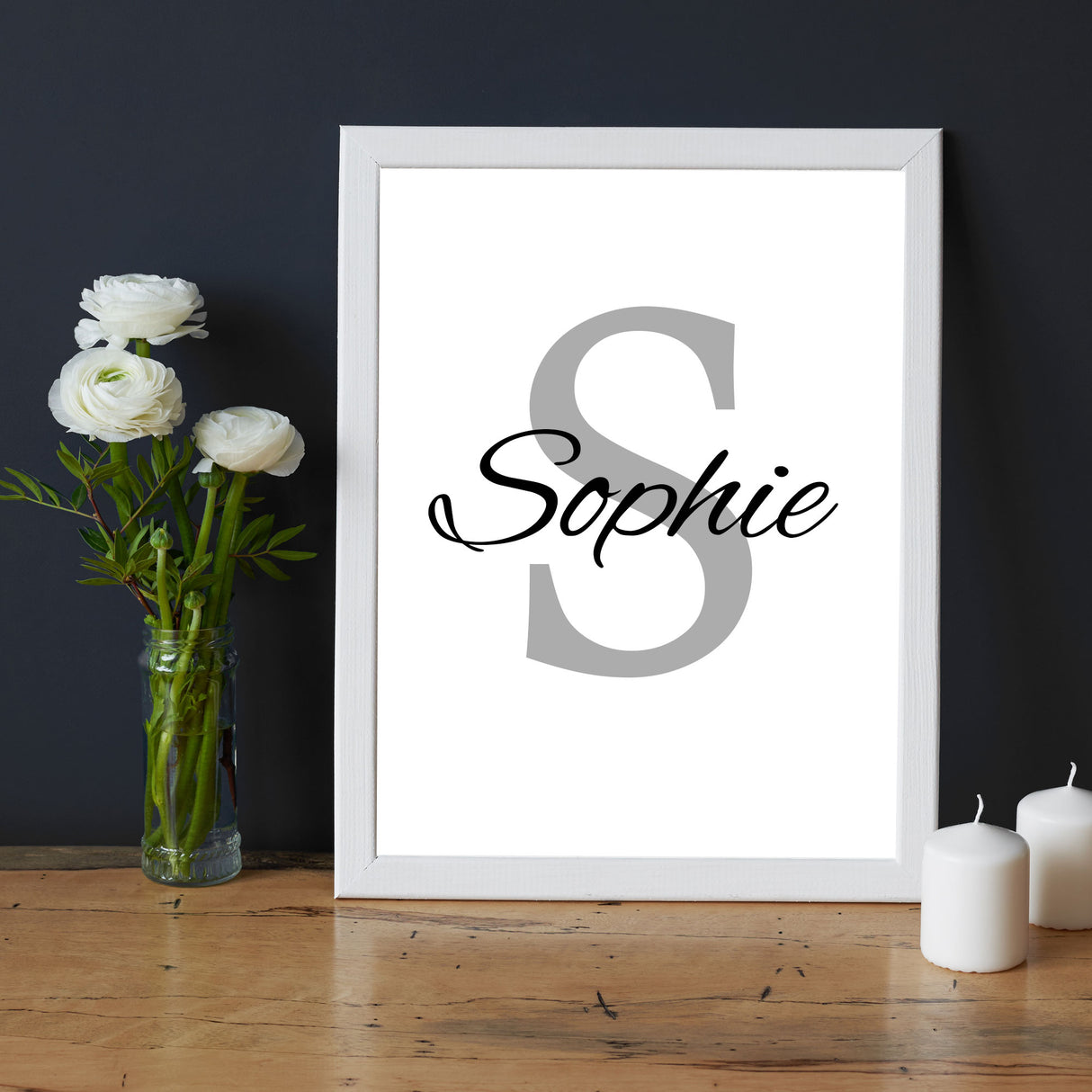 Name Monogram Personalized Picture Frame