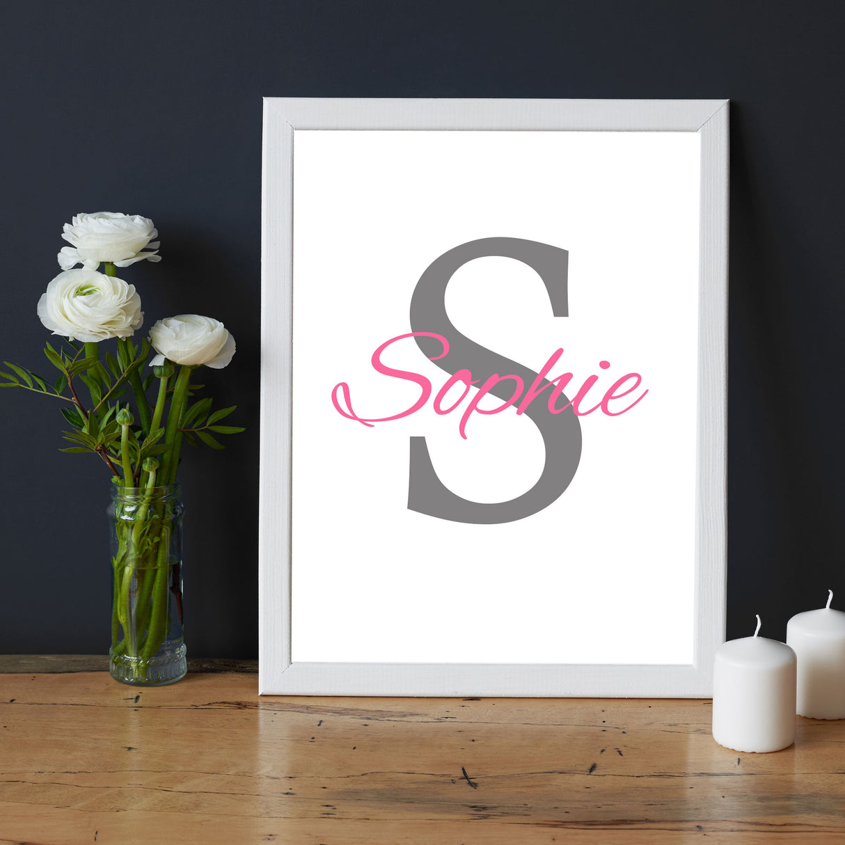 Name Monogram Personalized Picture Frame