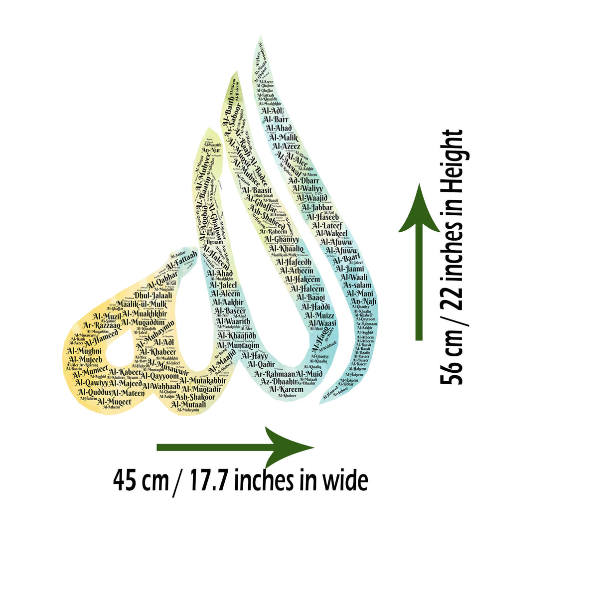 99 Names of Allah Wall Art