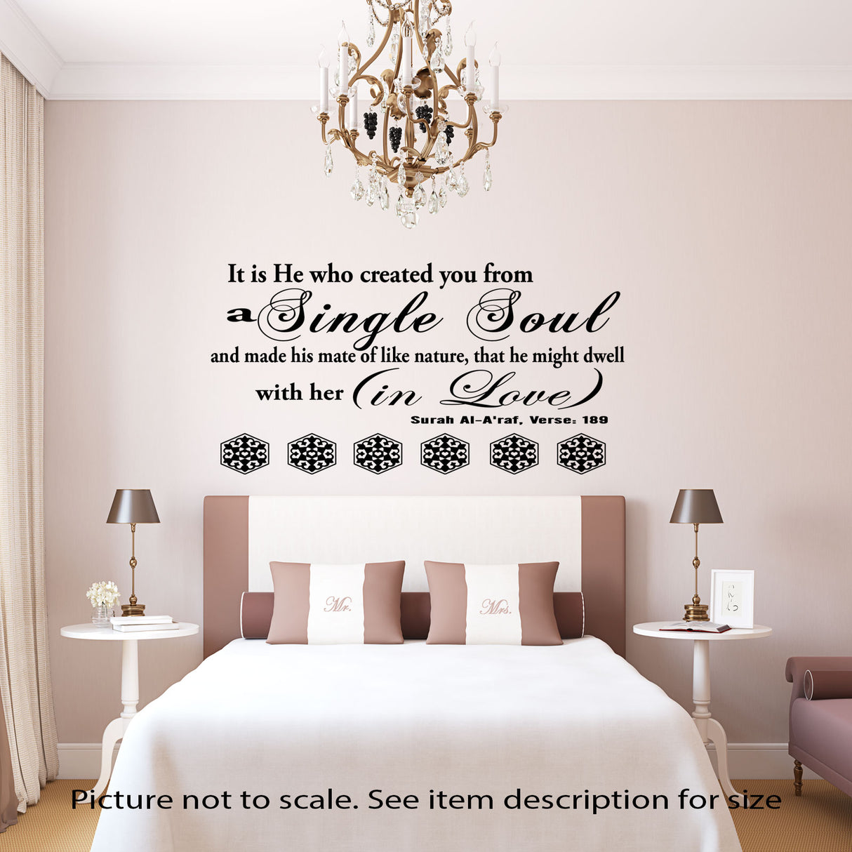 'Surah Al-A'raf: 189 ' with English meaning Islamic wall Art