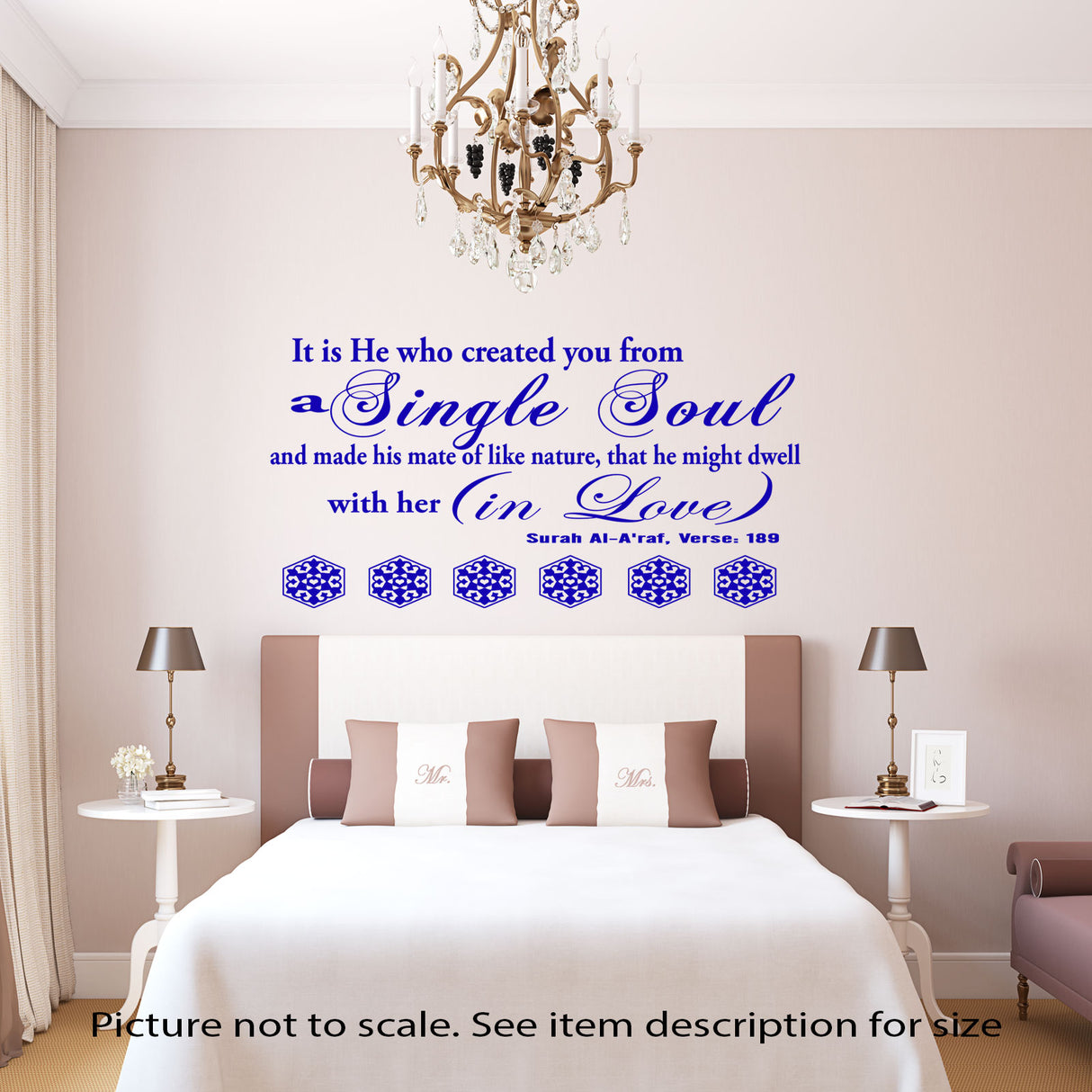 'Surah Al-A'raf: 189 ' with English meaning Islamic wall Art