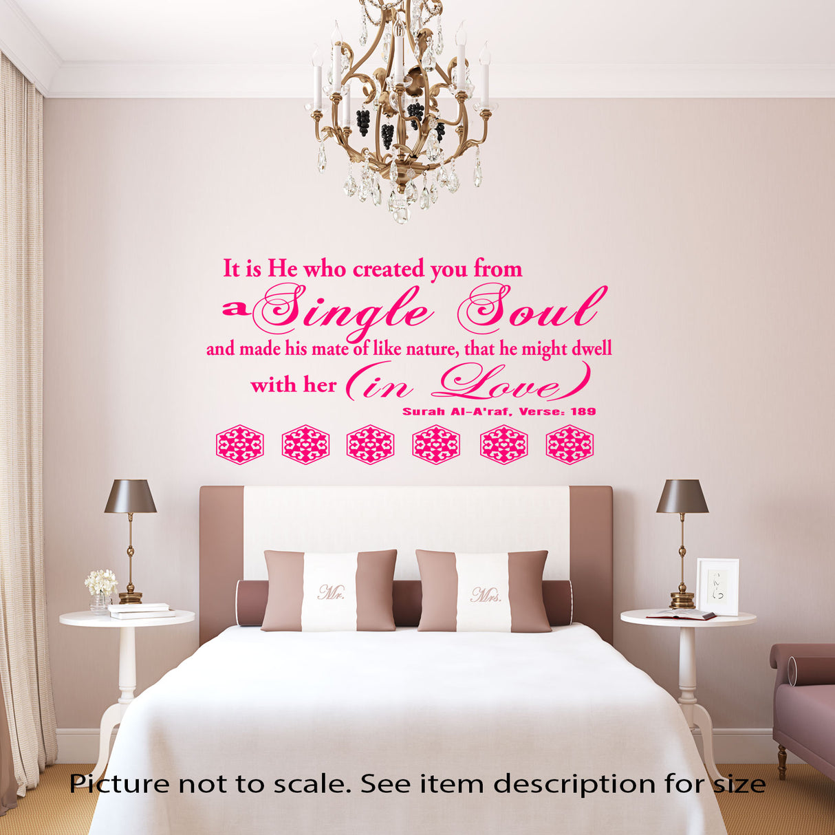 'Surah Al-A'raf: 189 ' with English meaning Islamic wall Art