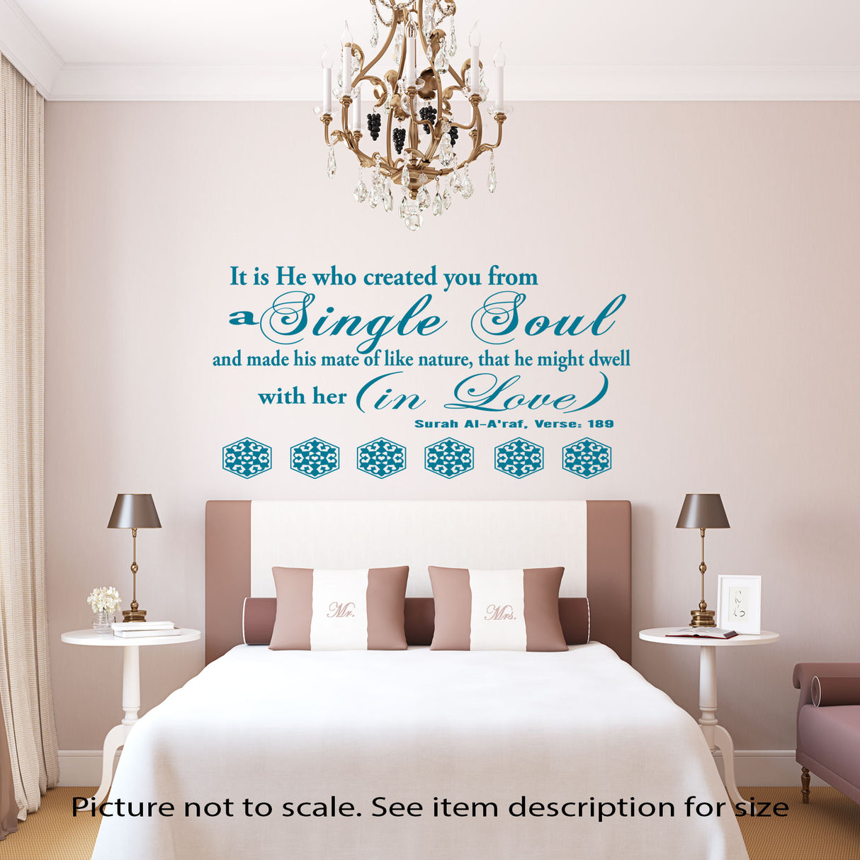 'Surah Al-A'raf: 189 ' with English meaning Islamic wall Art