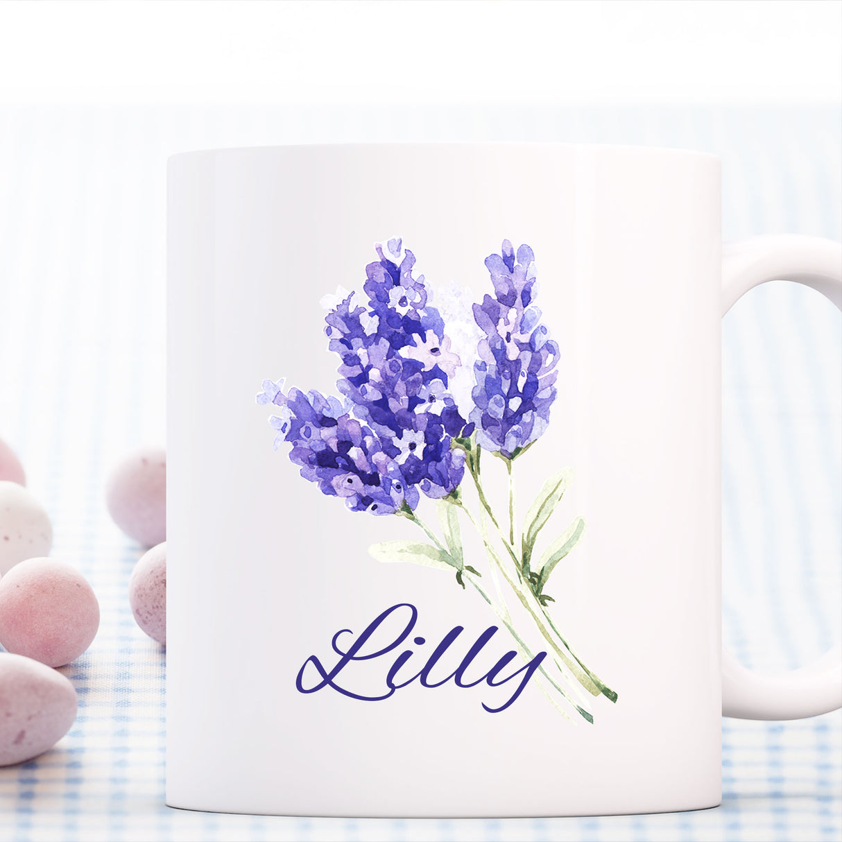 Bluebell Flower Printed Personalized Coffee Mug
