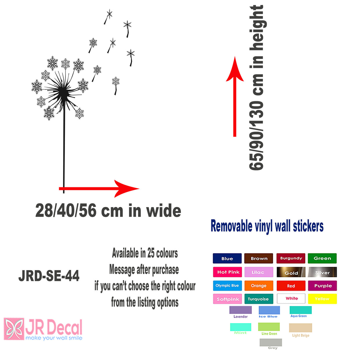 Dandelion Snowflake Wall Stickers