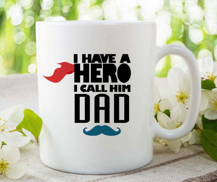 "A Hero I call him DAD" Fathers Day Mug