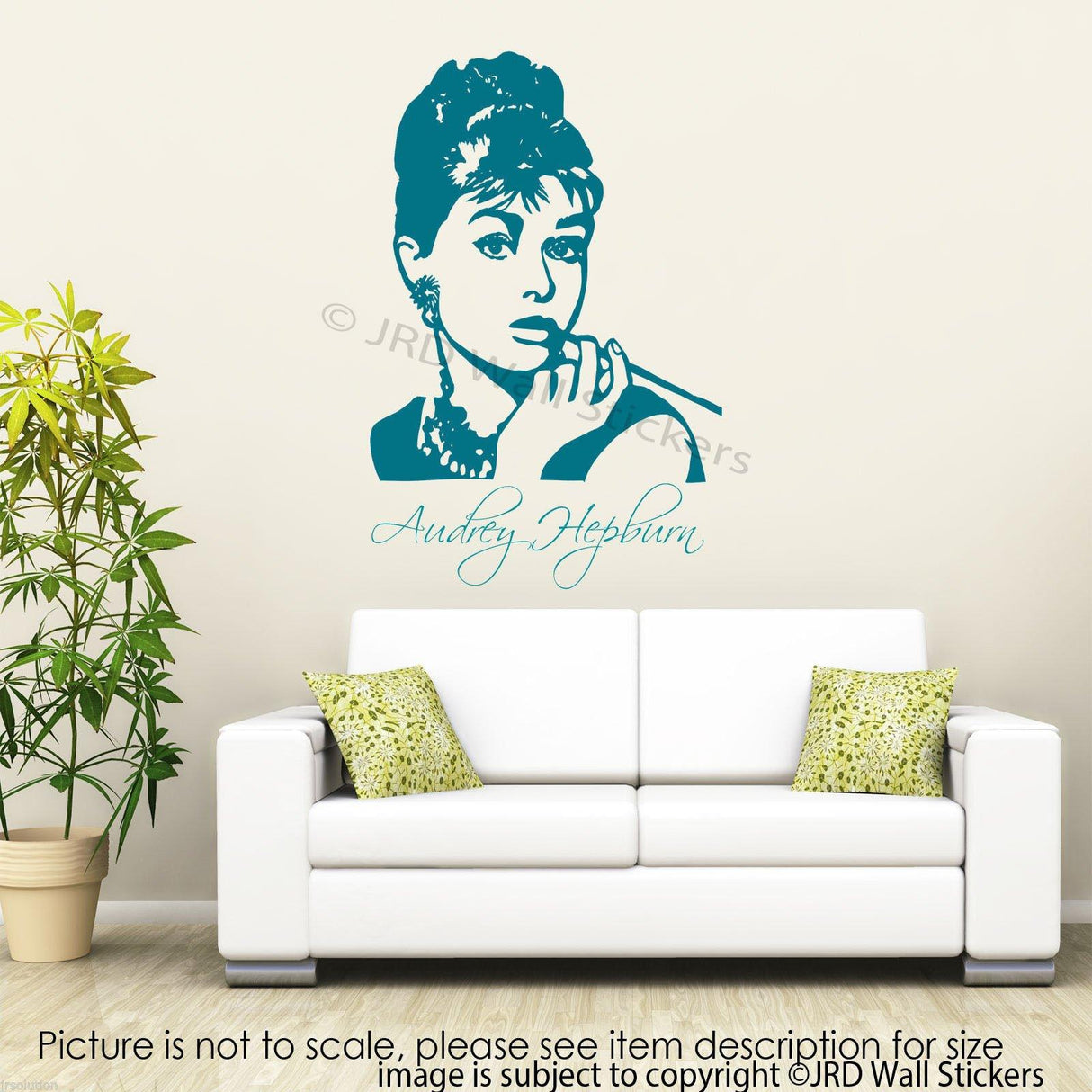 Large AUDREY HEPBURN Wall Art Sticker