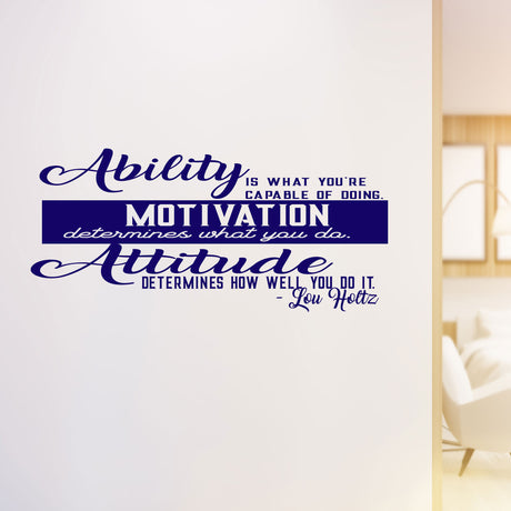 Ability Motivation Attitude - Sports Inspirational Quote Wall Stickers
