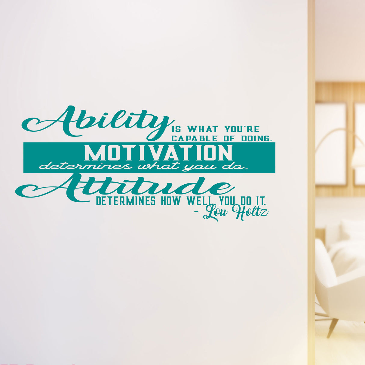 Ability Motivation Attitude - Sports Inspirational Quote Wall Stickers