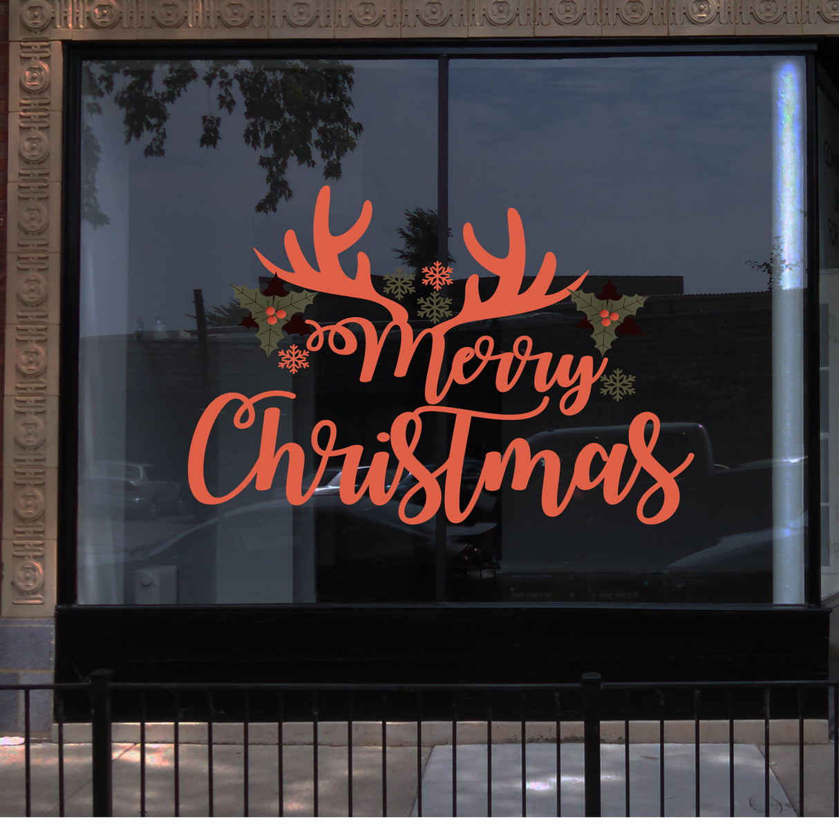 Merry Christmas Reindeer Wall Sticker