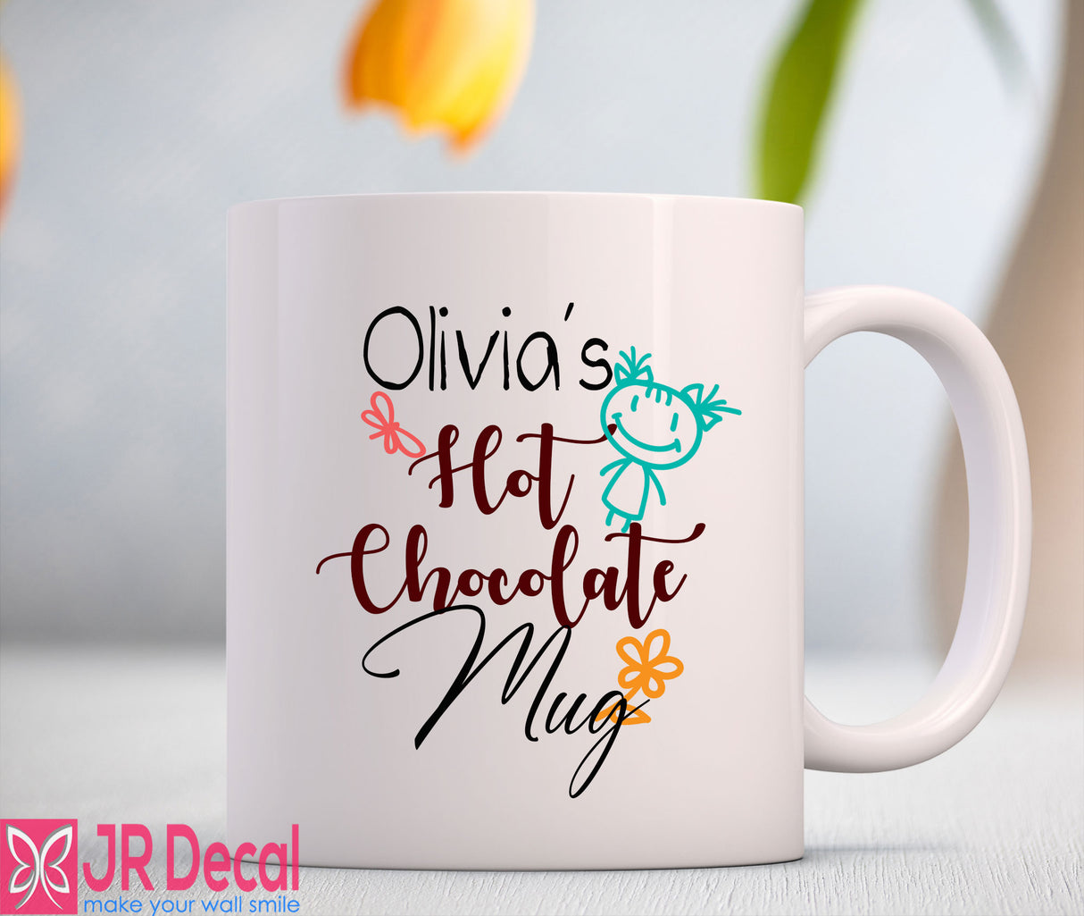 "Hot Chocolate" Printed Personalized Coffee Mug