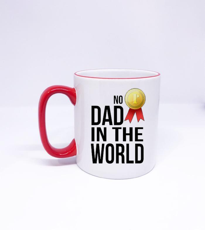 "No 1 DAD in the world" Printed Dad Mug